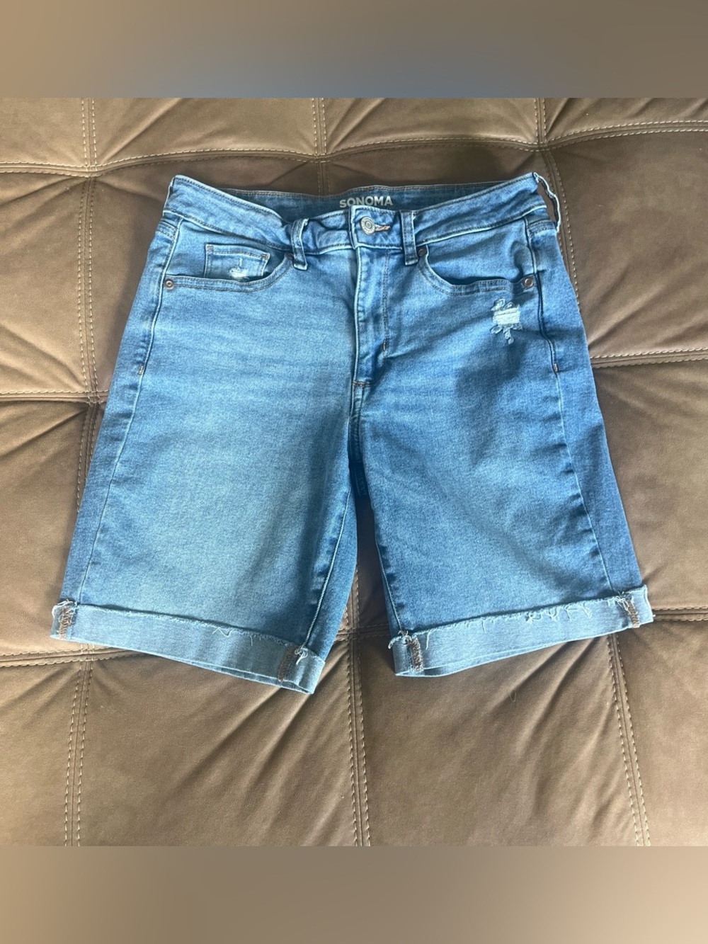 SONOMA Light Blue Denim Rolled-Hem Jean Shorts